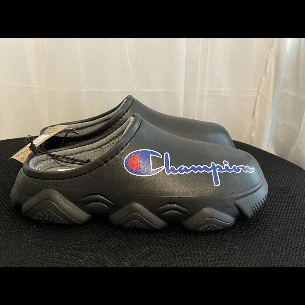 Champion Super Meloso Classic Slip On Clog Shoes Black Men's Size 9, Brand NWT